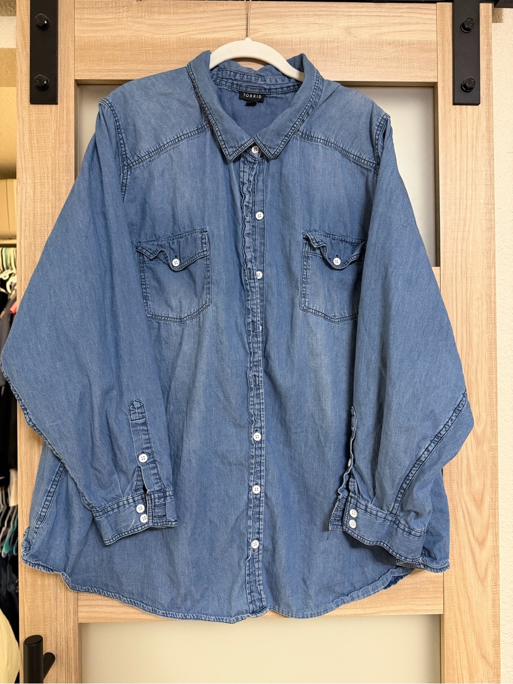 Torrid Blue Denim Button-Down Shirt